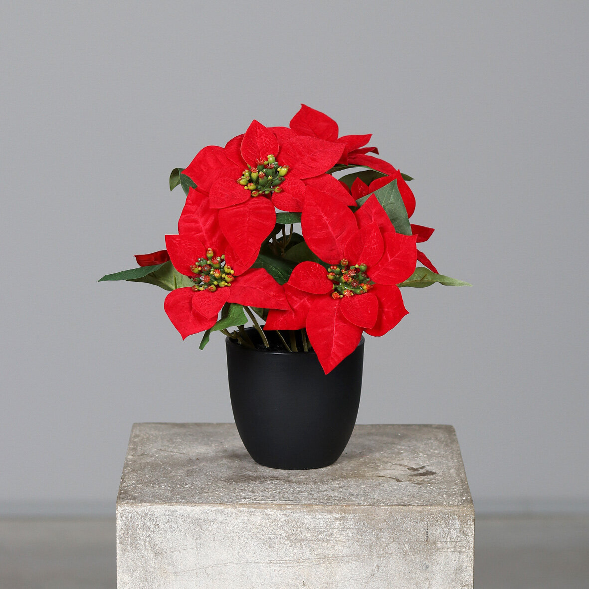 Künstlicher Weihnachtsstern im Topf, Poinsettia