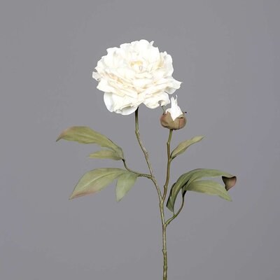 SBS Künstliche Pfingstrose Päonie mit Blüte und Knospe