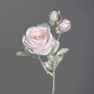 SBS Künstliche Rose im Silberlook