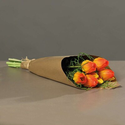 Künstlicher Tulpenbund in Papiertüte Bild 2