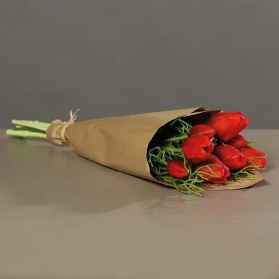 Künstlicher Tulpenbund in Papiertüte Bild 3