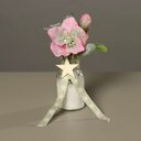 Christrosen im Glas 19 cm, pink