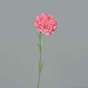 Künstliche Nelke mit einer Blüte 43 cm, dunkelrosa
