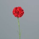 Künstliche Nelke mit einer Blüte 43 cm, rot